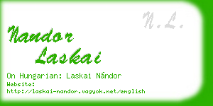 nandor laskai business card